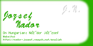 jozsef nador business card